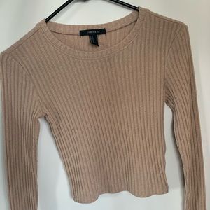 Nude cropped sweater